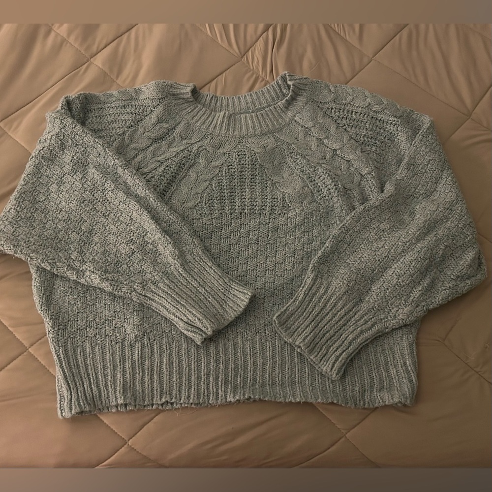 American Eagle Blue Cable Knit Sweater